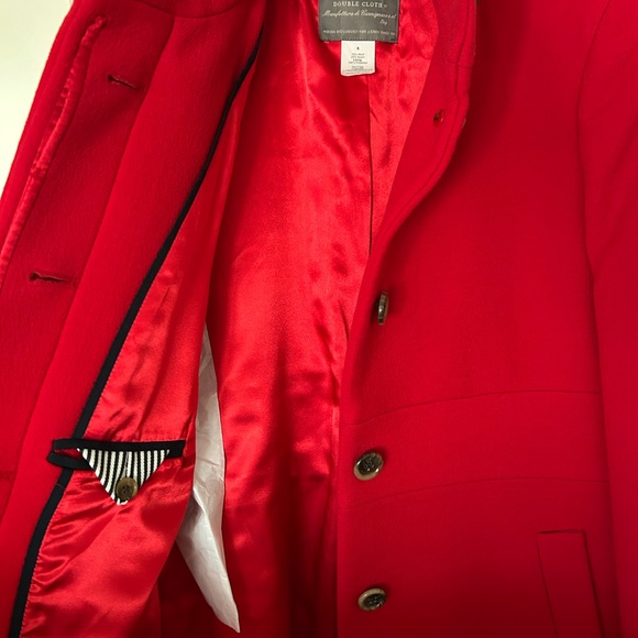 Jcrew wool tie waist coat - red size 6 - Picture 2 of 11